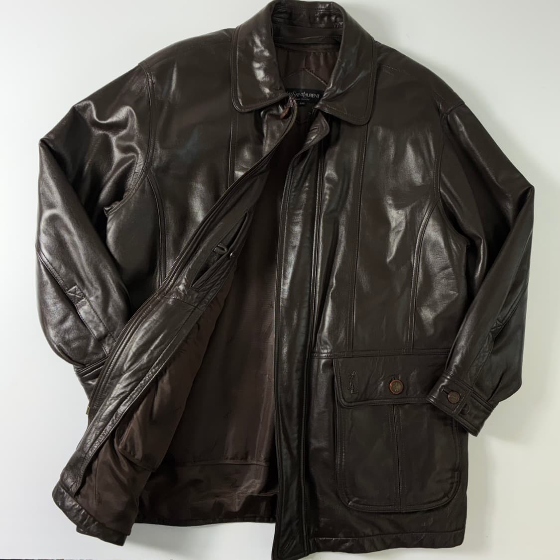 YSL  입생로랑 다크브라운 레더 자켓  상품이미지2