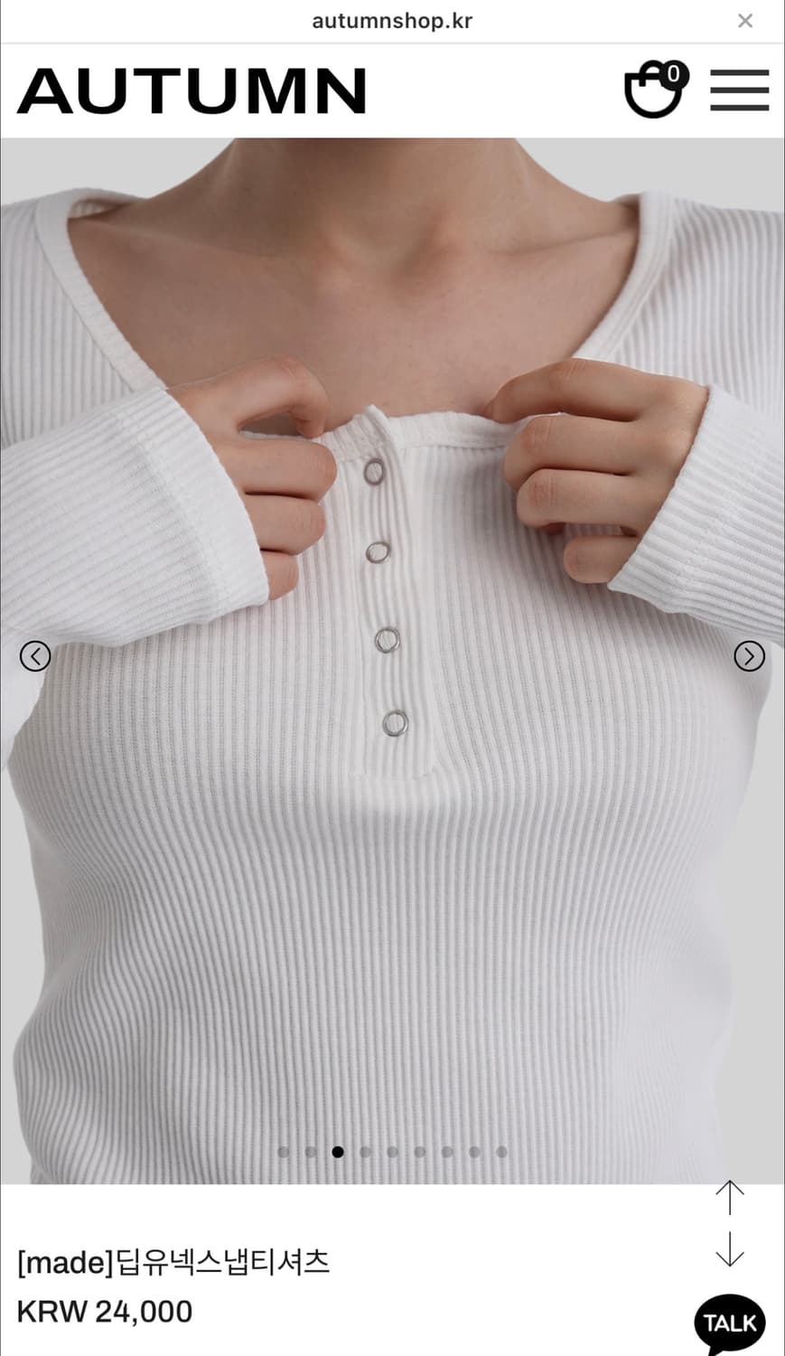 새상품|어텀 made딥유넥스냅티셔츠 상품이미지3