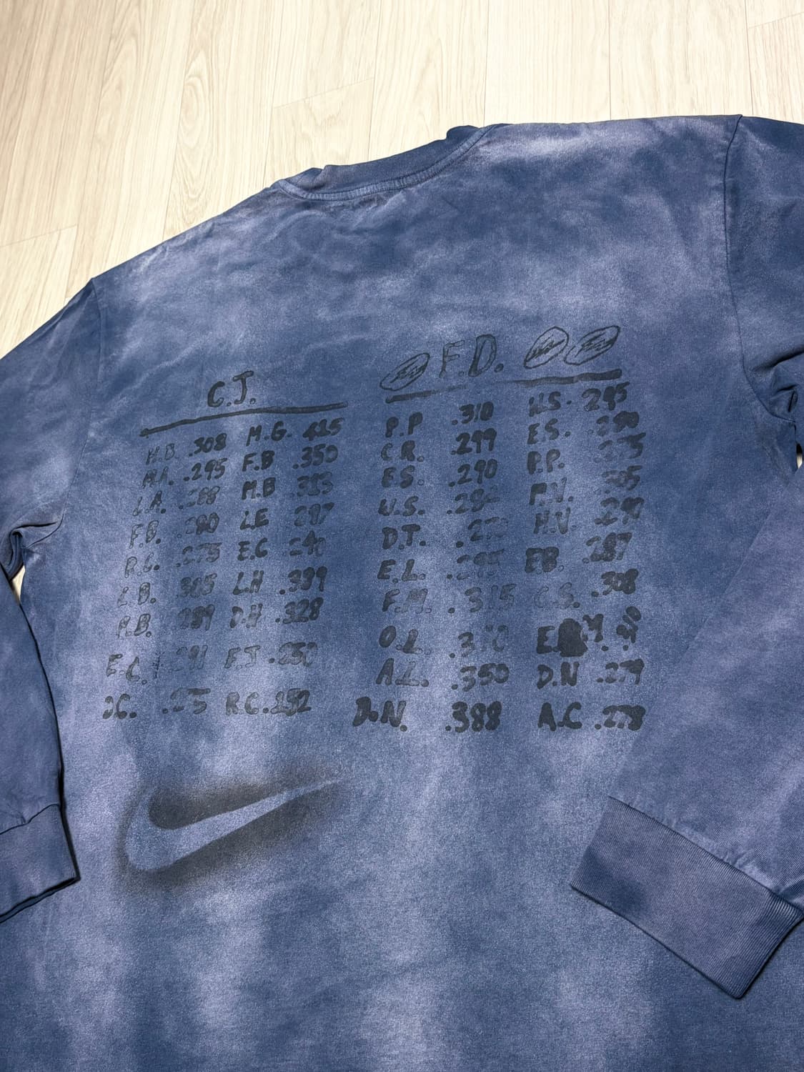 [L] 트래비스 스캇 프라그먼트 나이키 롱슬리브 네이비 캑터스 잭 상품이미지4