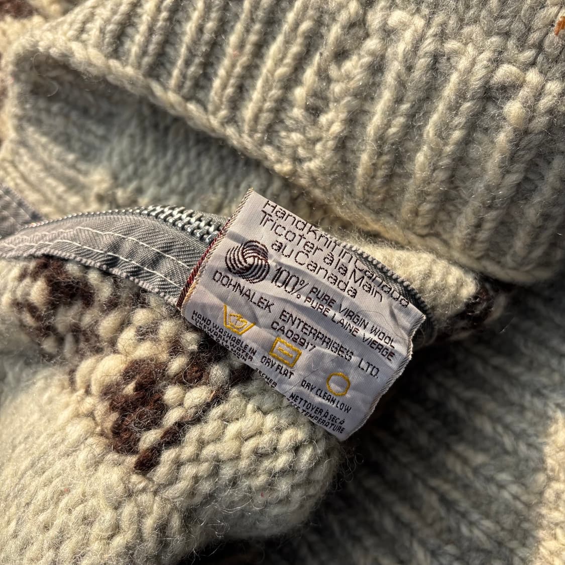 빈티지 캐나다 코위찬 집업 상품이미지7