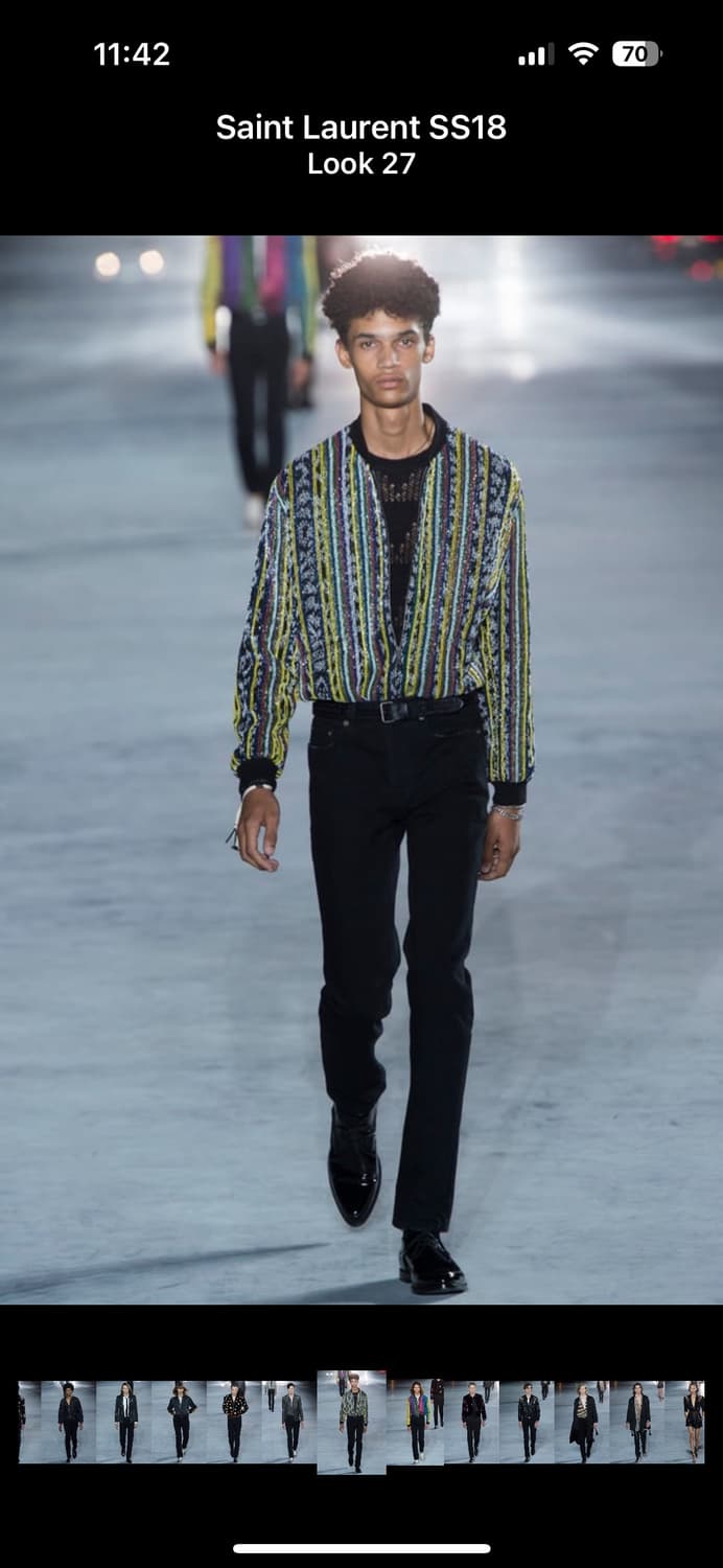 생로랑 18SS ikat 리버시블 테디 자켓 상품이미지2