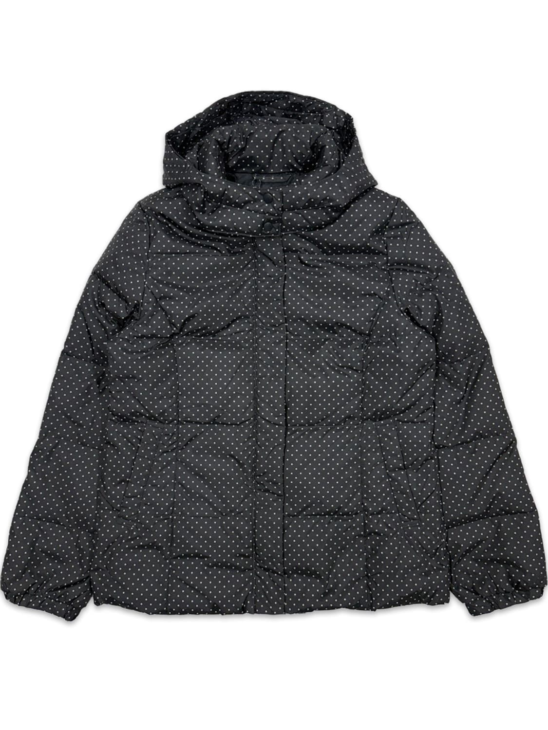 빈티지 블랙 모리 도트 다운 패딩 상품이미지1