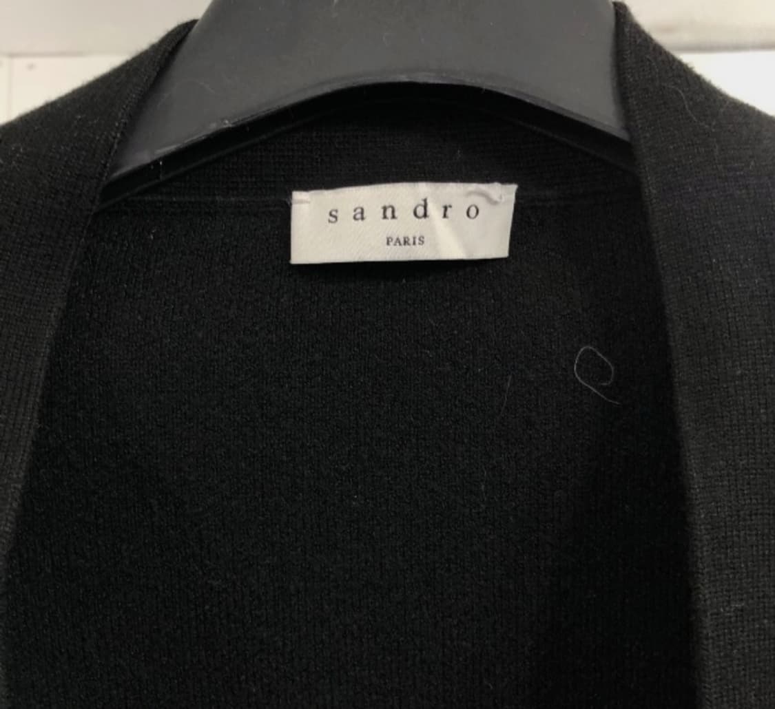 산드로 아가일 롱 가디건 L 상품이미지5