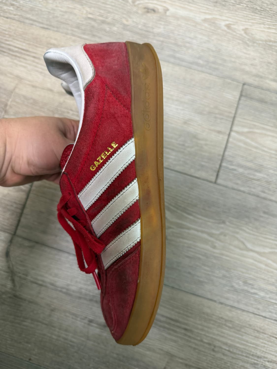 (급처)아디다스 가젤 인도어 스칼렛 275사이즈 상품이미지6