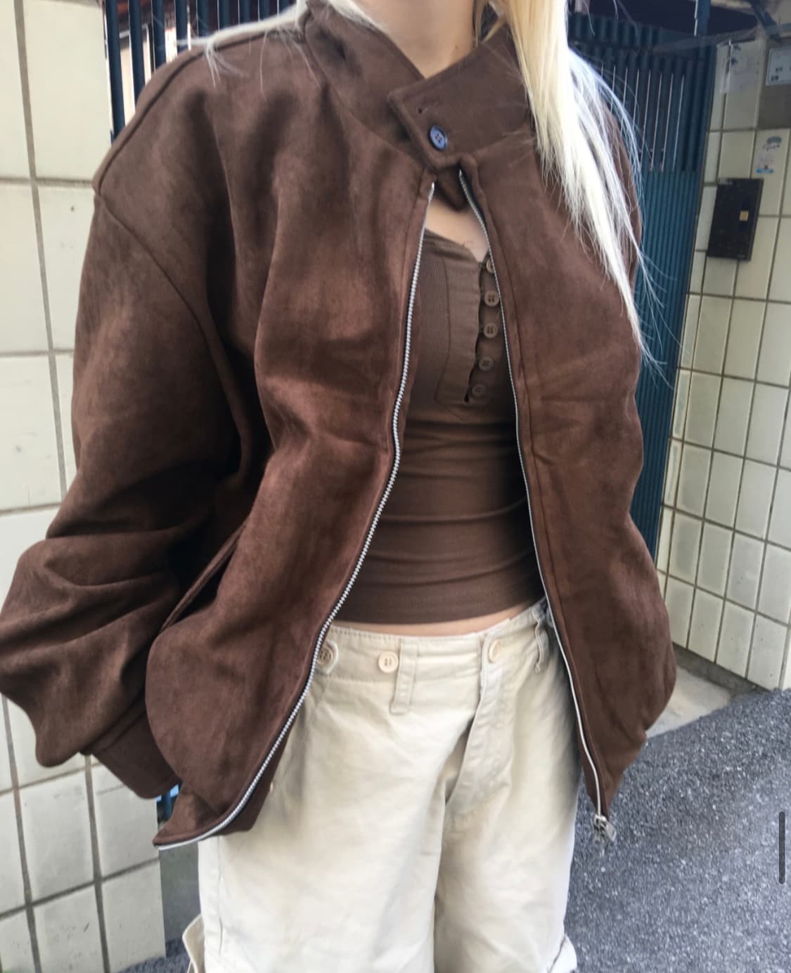 스웨이드 유니섹스 자켓 상품이미지1