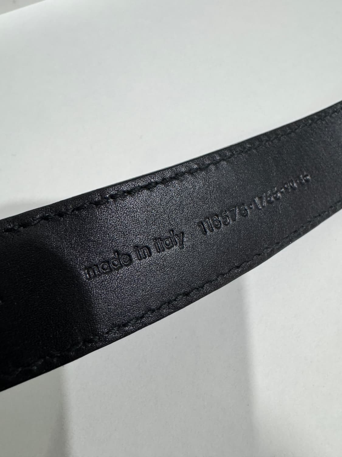 생로랑 블랙 가죽 벨트 실버 버클 정품 상품이미지3