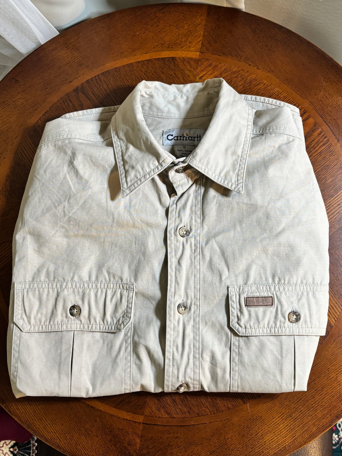 칼하트 반팔 셔츠 베이지 상품이미지4