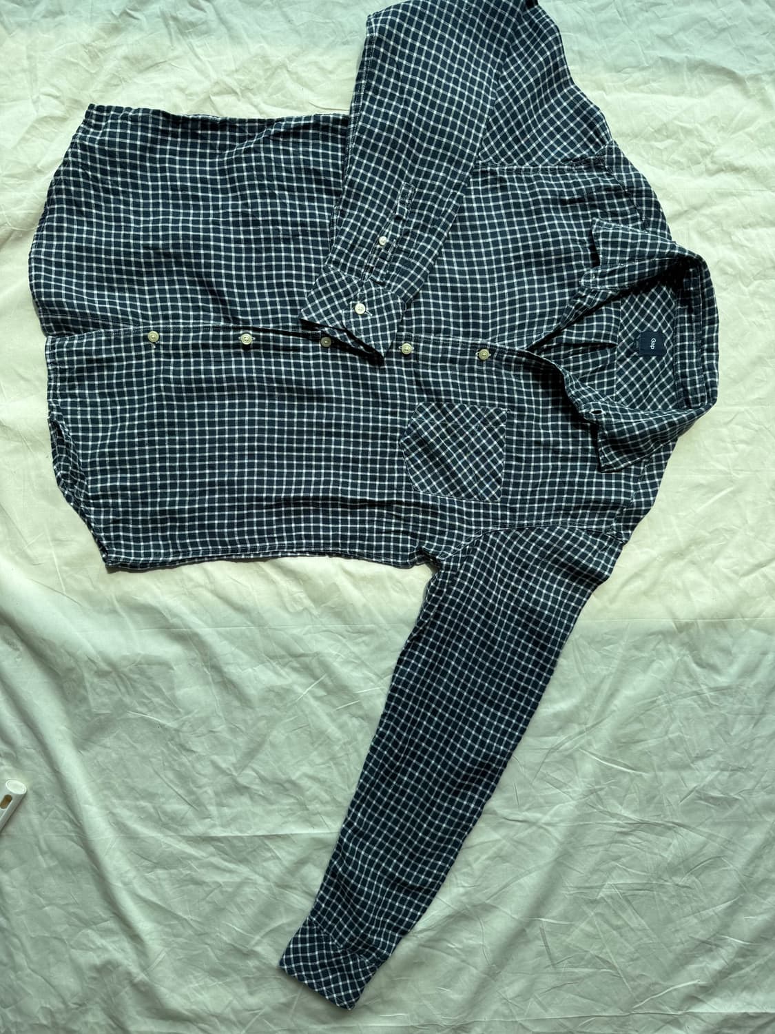 GAP 블루 체크 셔츠 상품이미지4