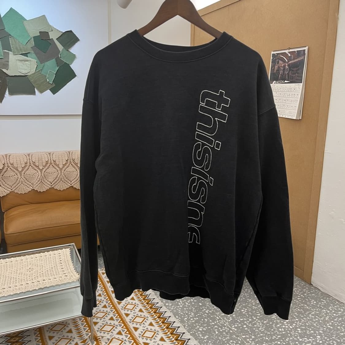 디스이즈네버댓 스트릿 펑크 스티치 빅로고 맨투맨 XL C10512 상품이미지3