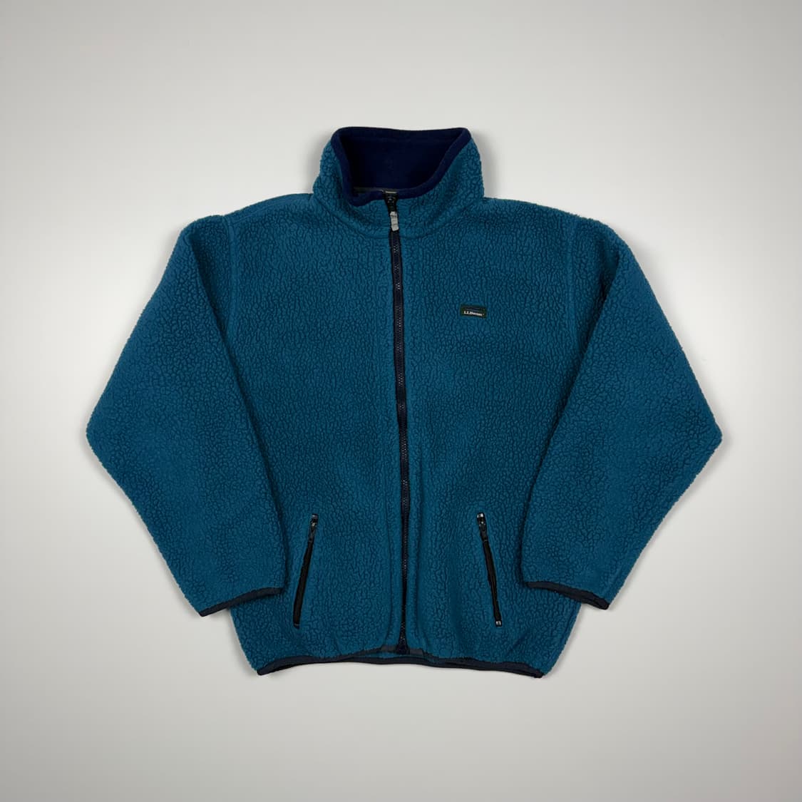 (103) 80s 엘엘빈 헤비 플리스 자켓 블루그린 상품이미지1