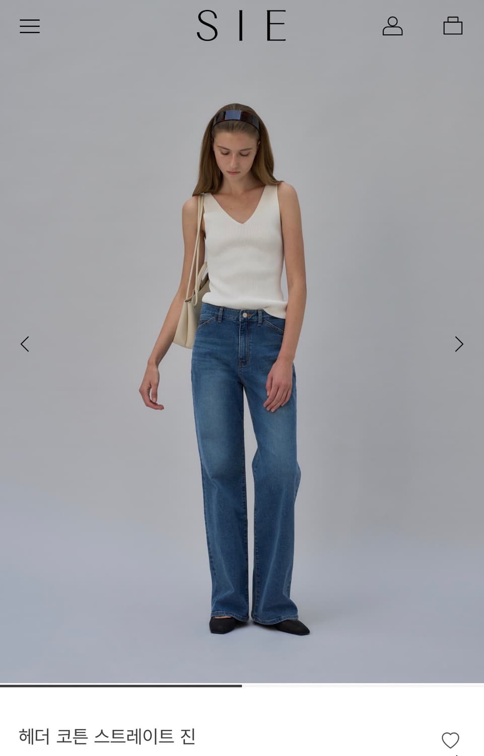 시에 sie 헤더코튼 스트레이트진(M,long) 상품이미지1