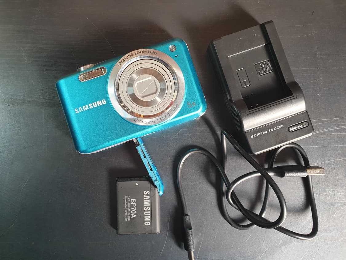 삼성 VLUU ES70 빈티지 디카 메탈릭 시안 블루색 상품이미지2