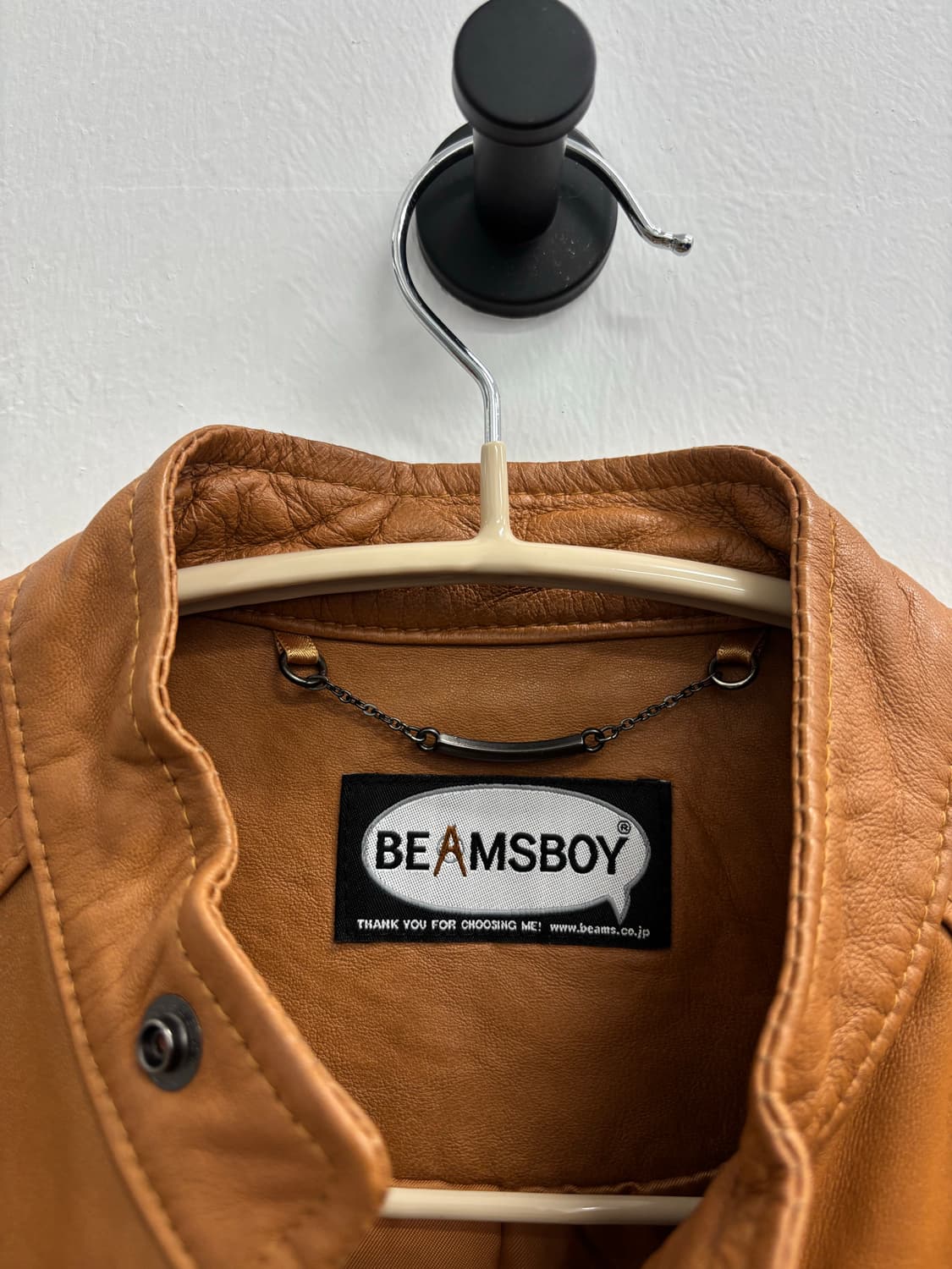 빔즈보이 BEAMS BOY 램스킨 스탠드 칼라 레더 자켓 상품이미지4