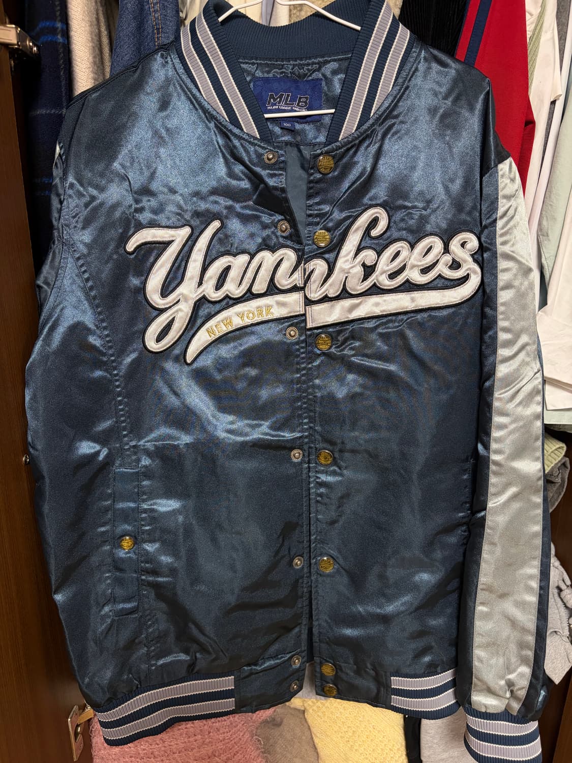 mlb 양키스 새틴 바시티 자켓 100 상품이미지2