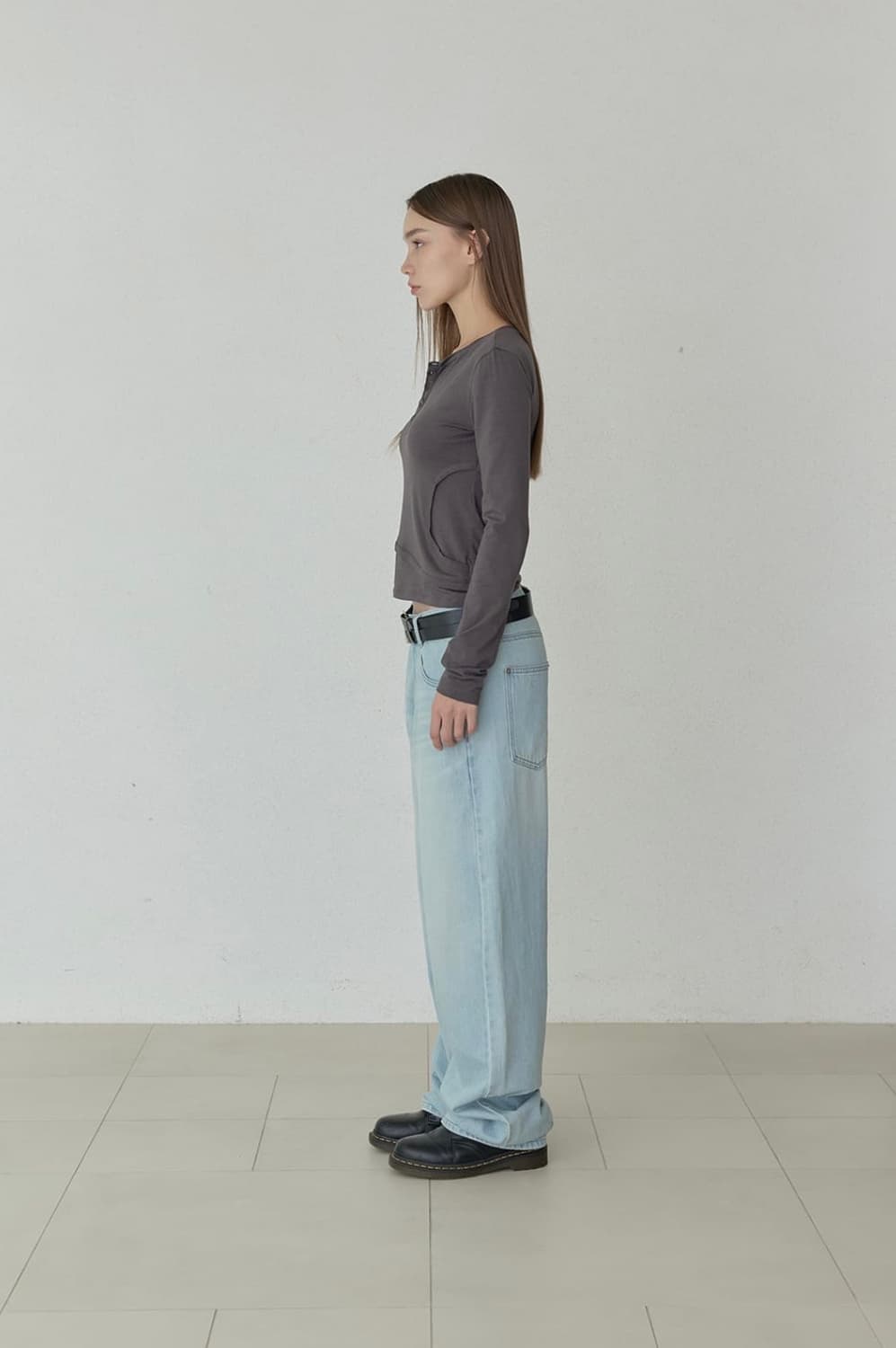 오데스 릴렉스드 세미 배기 진 (아이스블루) 상품이미지3