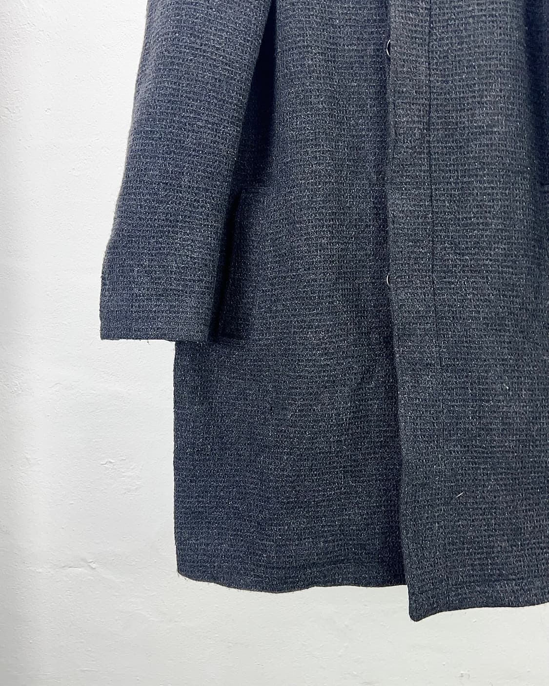 요지야마모토 AAR 더반 울 차콜 후드 롱 코트 상품이미지4