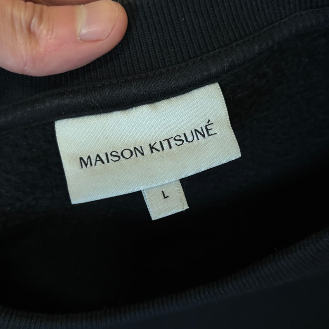 [L] 메종키츠네 스피디폭스 맨투맨 블랙 상품이미지3