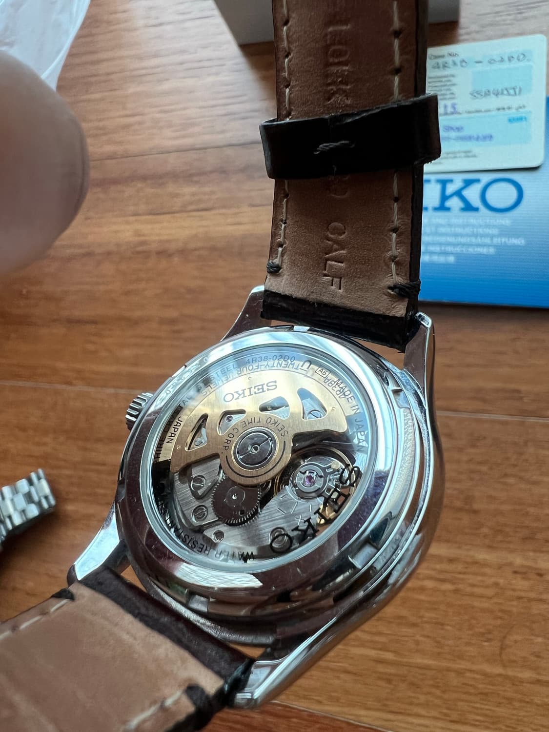 세이코 프레사지 오픈하트 오토매틱 38mm 아이보리판 ssa413j1 상품이미지7