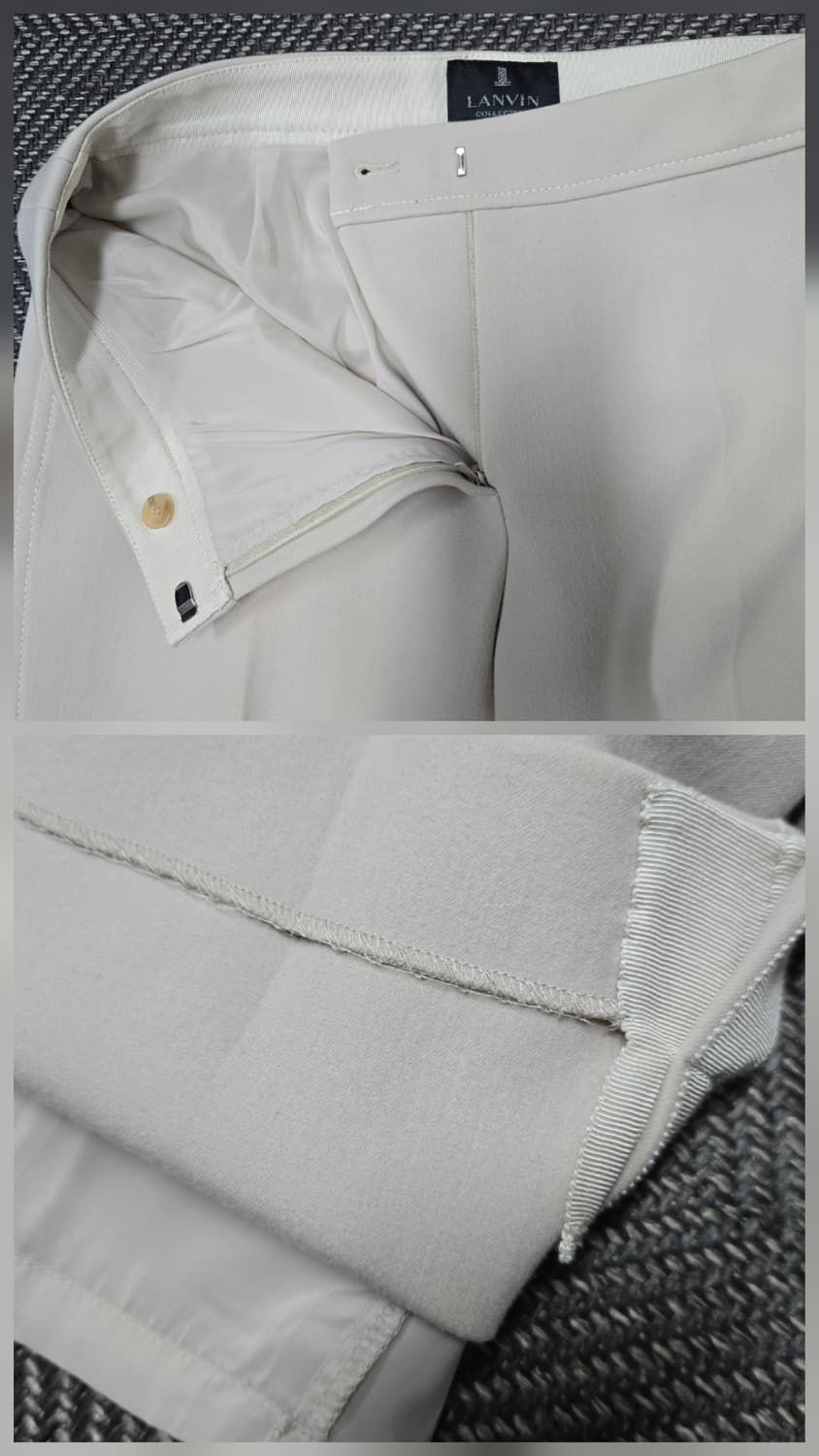 한섬 랑방 LANVIN 팬츠 아이보리 부츠컷 슬랙스 모95%바지 67 상품이미지5