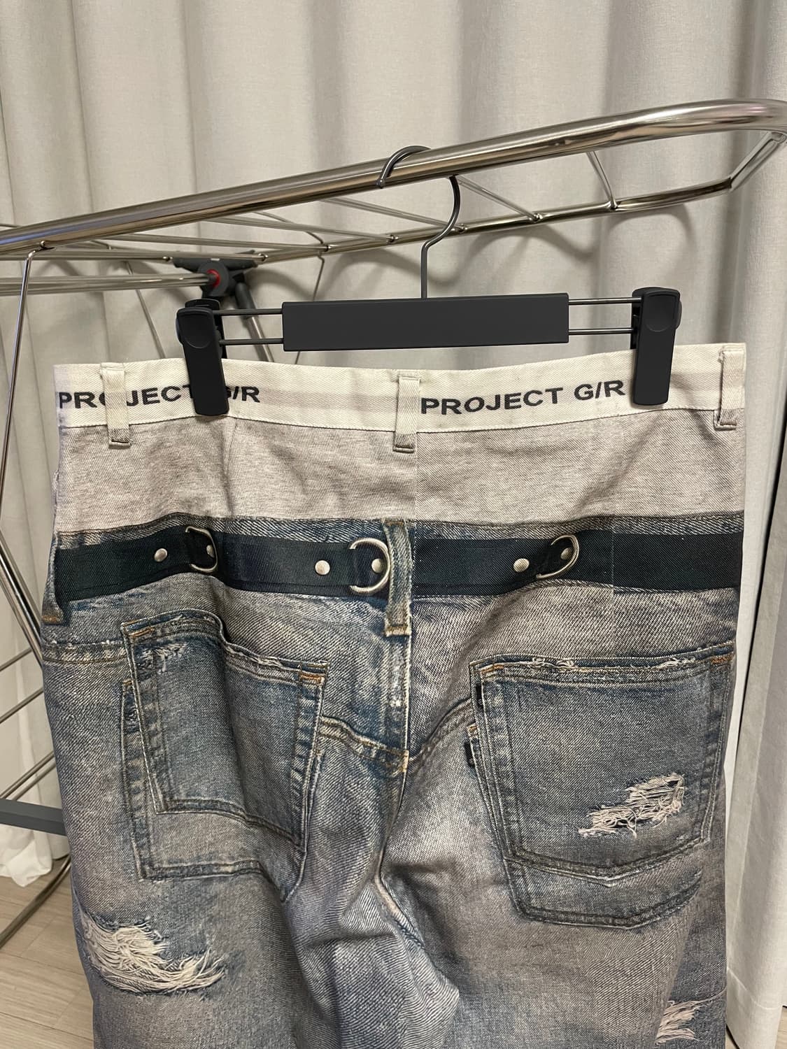 [2] 프로젝트 GR 트롱프 뢰유 데님 프린트 팬츠 블루 상품이미지5