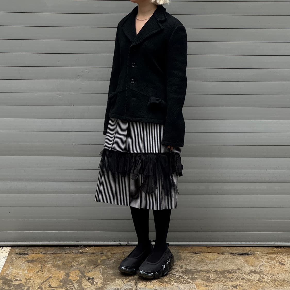 Stripe pleated ruffled skirt 상품이미지9