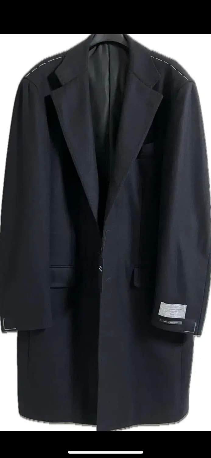 링자켓 까노니코 더블페이스 블랙 체스터필드 싱글 코트 상품이미지1