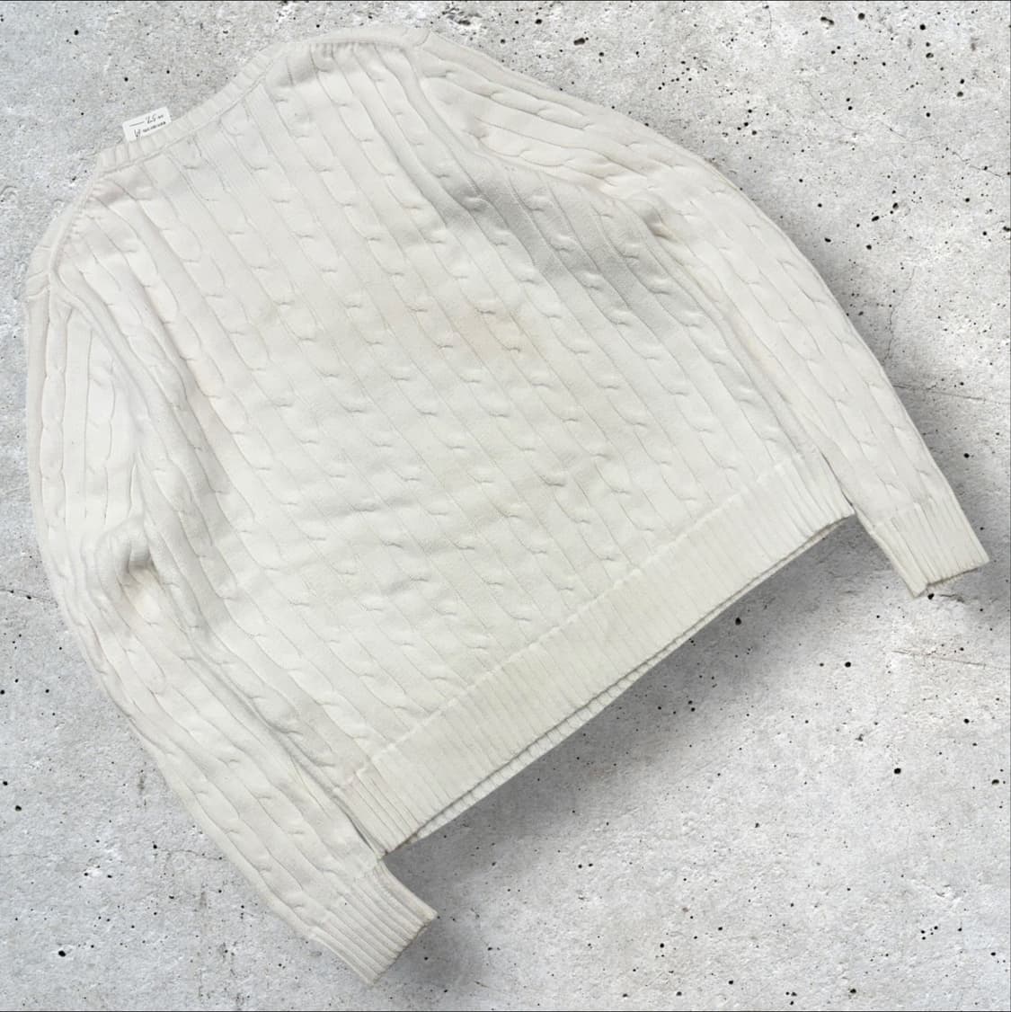 [L] 폴로 랄프로렌 케이블 꽈배기 니트 화이트 D178 상품이미지2