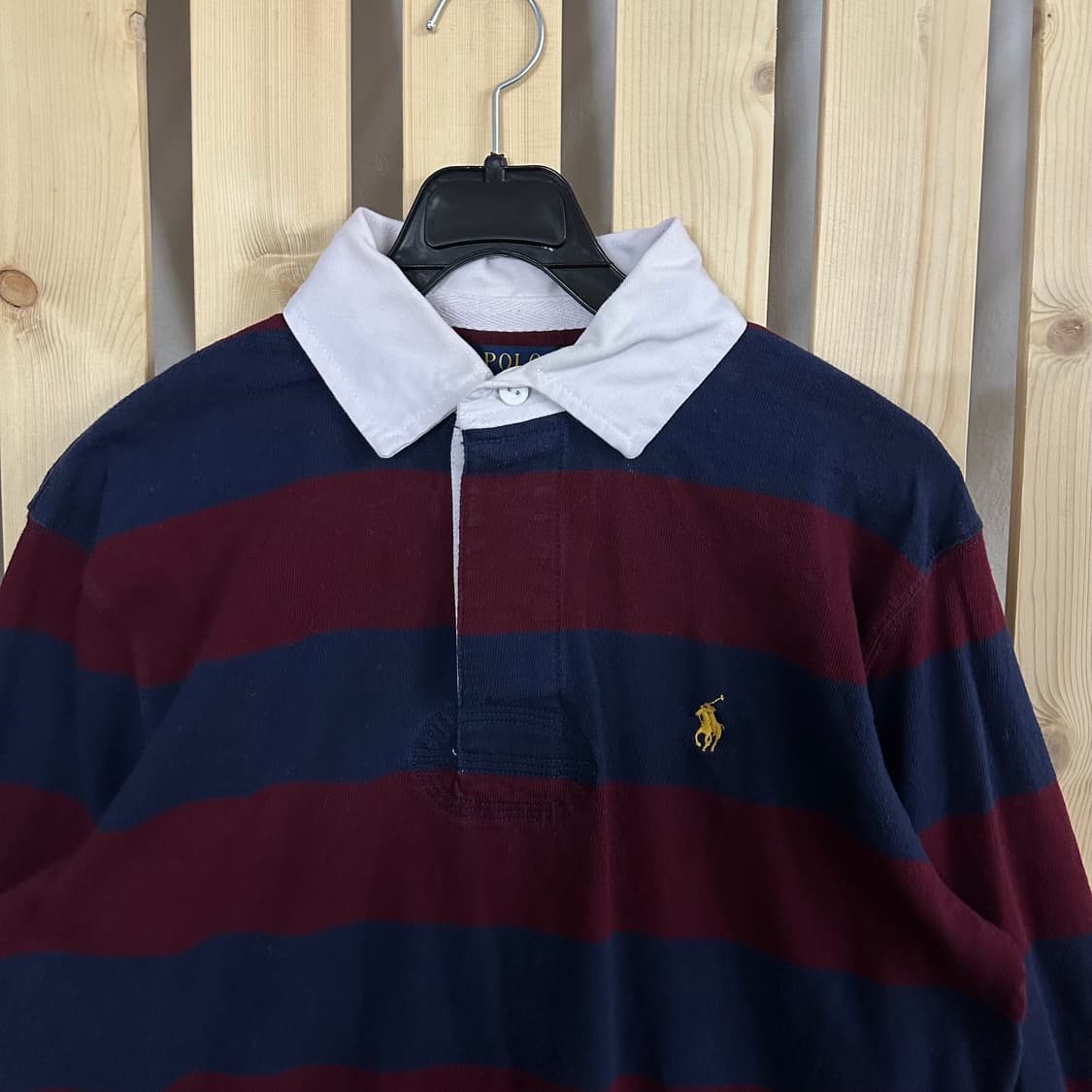 (S) 폴로 랄프로렌 스트라이프 럭비셔츠 럭비티 카라티 상품이미지4