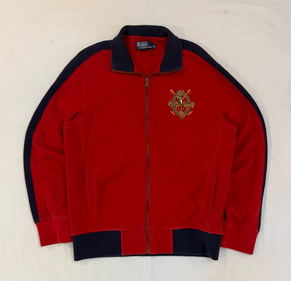 폴로 랄프로렌 빅포니 금장 치프키프 코튼 집업 져지 레드 상품이미지1