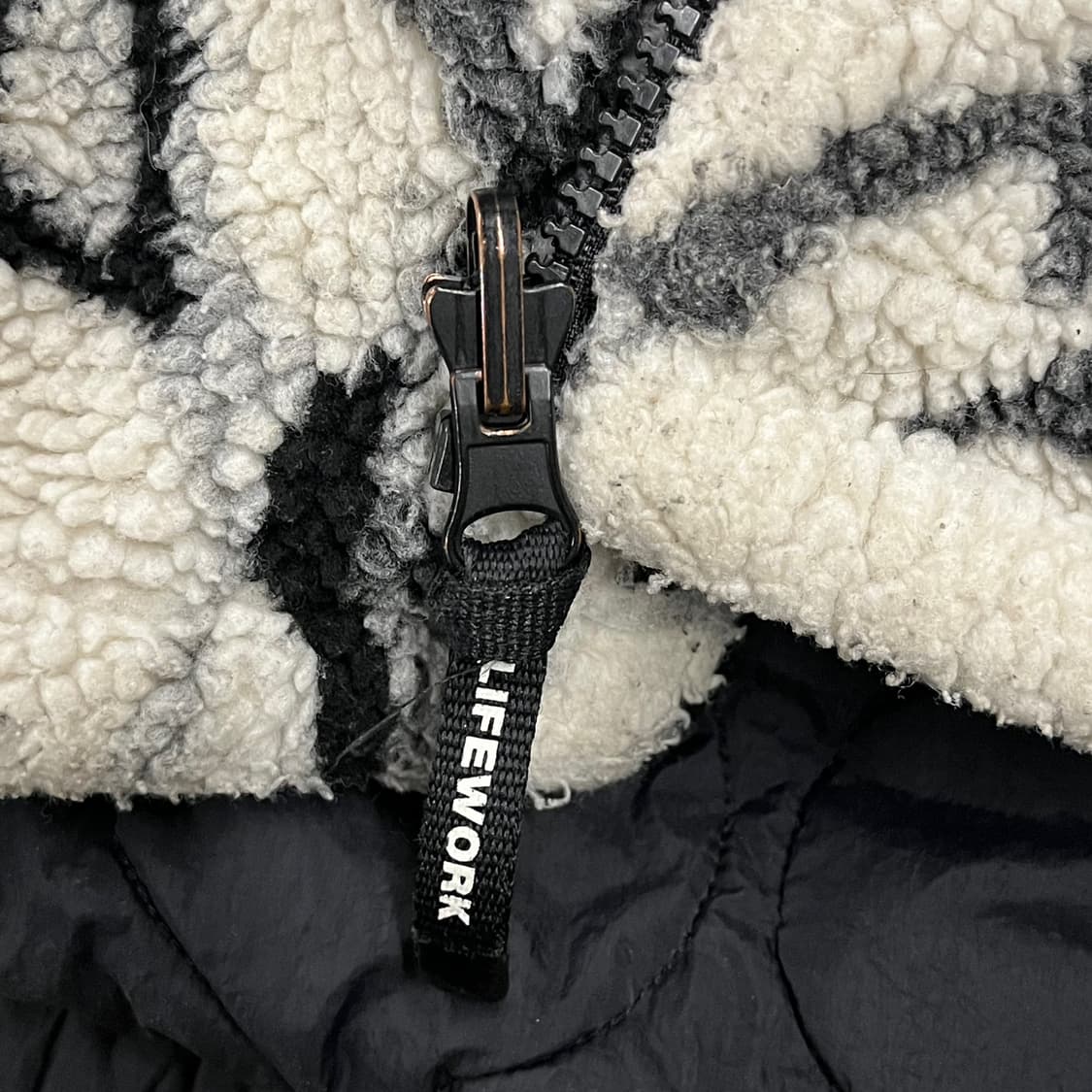 [정품/L] 라이프워크 퀼팅 후드 양면 패딩 블랙 b14 상품이미지9