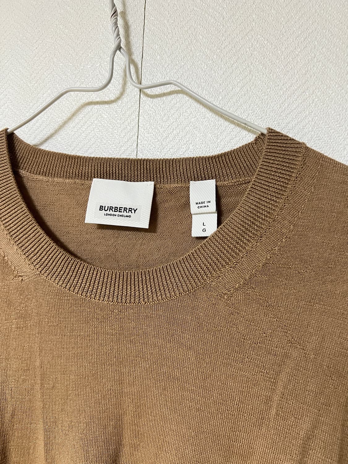 버버리 체크 엘보우패치 울니트L 상품이미지3