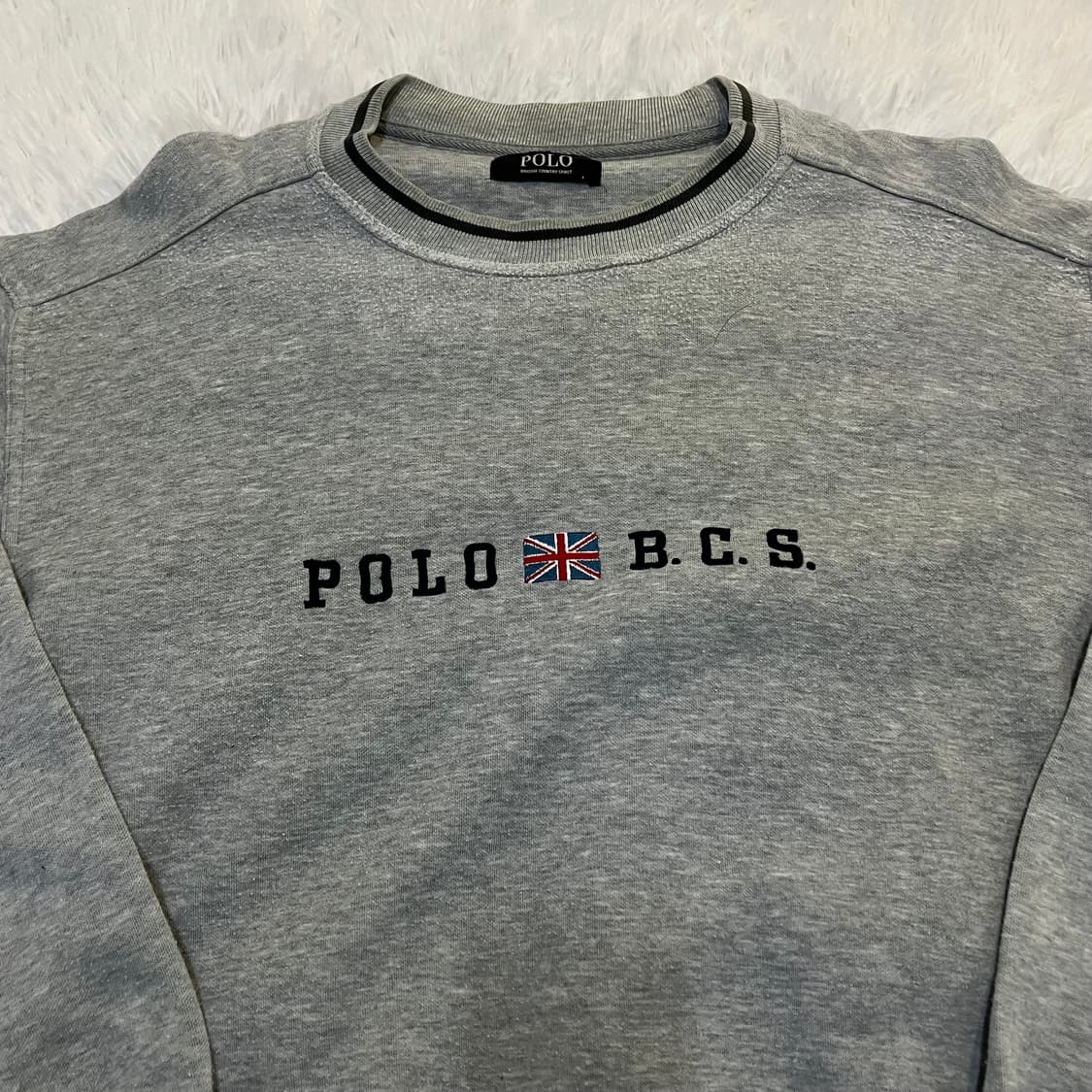 빈티지 폴로 BCS 그레이 맨투맨 806 y2k 스트릿 갸루 펑키 일본빈 상품이미지5