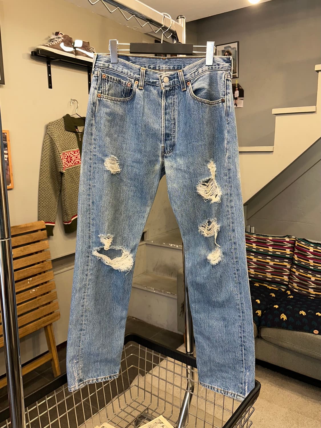 90’s Levi’s 501 552 Detroit denim pants 상품이미지3