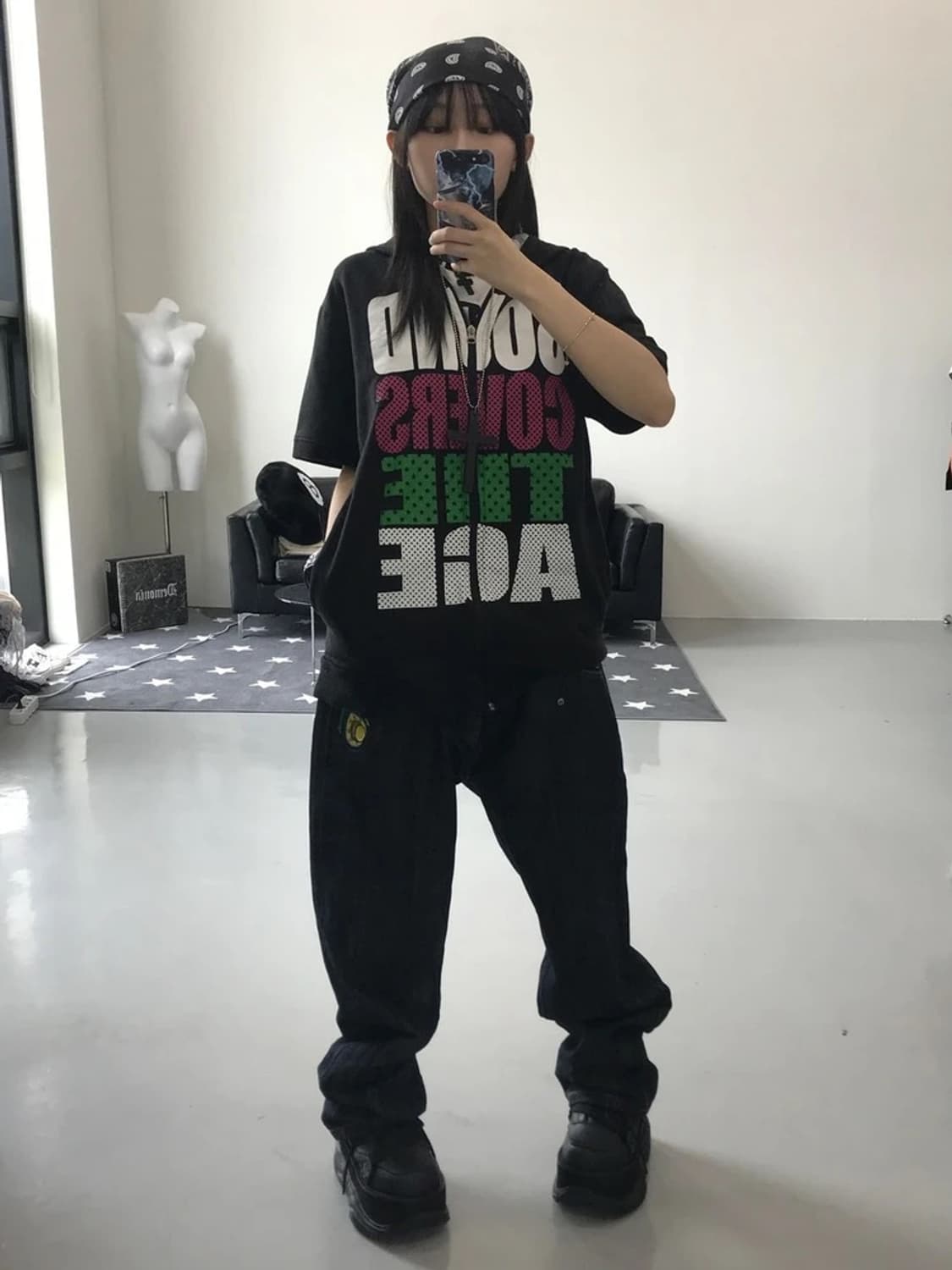  JPN 프린팅 후드 반팔 집업 상품이미지1