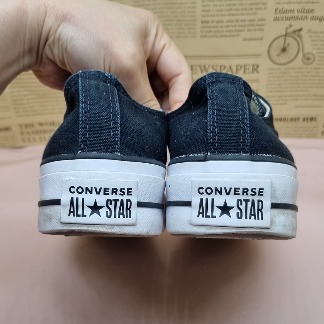 컨버스 척테일러 로우 블랙 스니커즈 255 상품이미지4