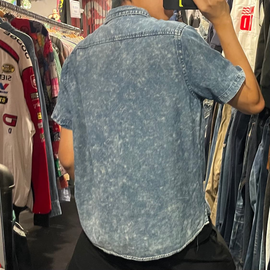[IM] carhartt 칼하트 중청 워싱 데님 반팔셔츠 상품이미지8