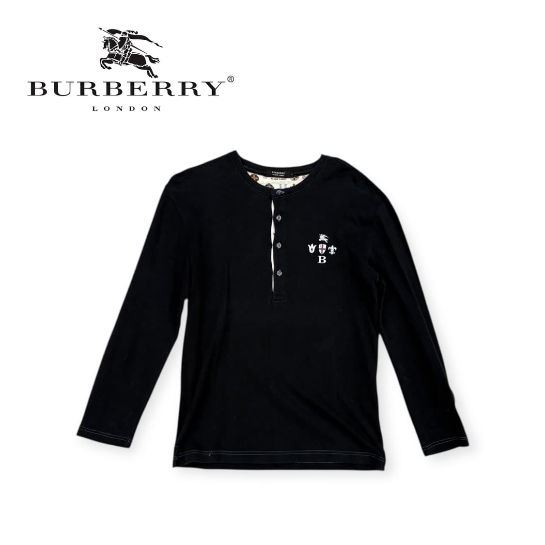 버버리 블랙라벨 헨리넥 롱슬리브  상품이미지1