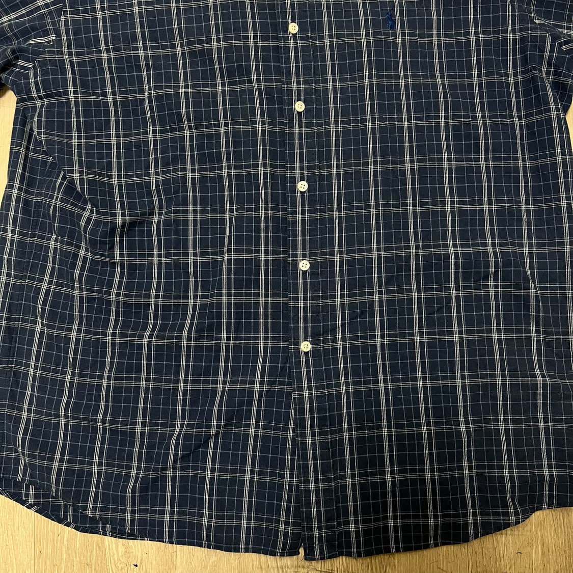 폴로 랄프로렌 버튼다운 체크 반팔셔츠 XL/105  상품이미지4