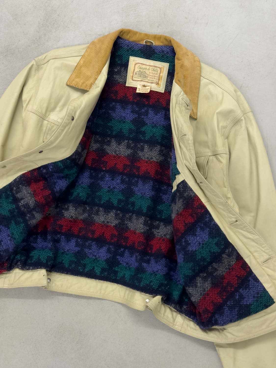  90s Canyon de Chelly 레더 트러커 자켓 상품이미지7