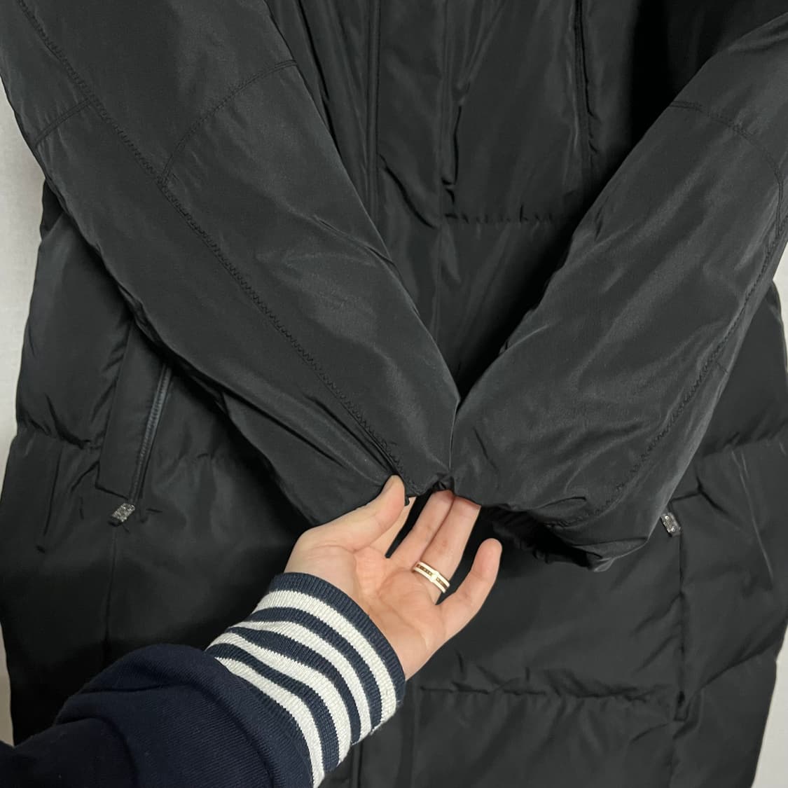 크로커다일 블랙 폭스퍼 패딩 100 상품이미지5