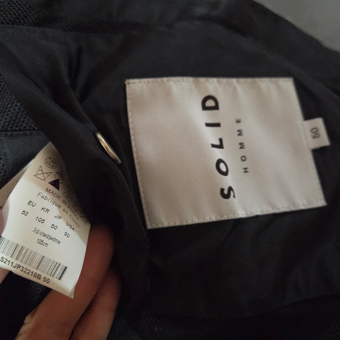 50 솔리드옴므 20FW 오버사이즈 후드 데님 트러커 자켓 상품이미지9