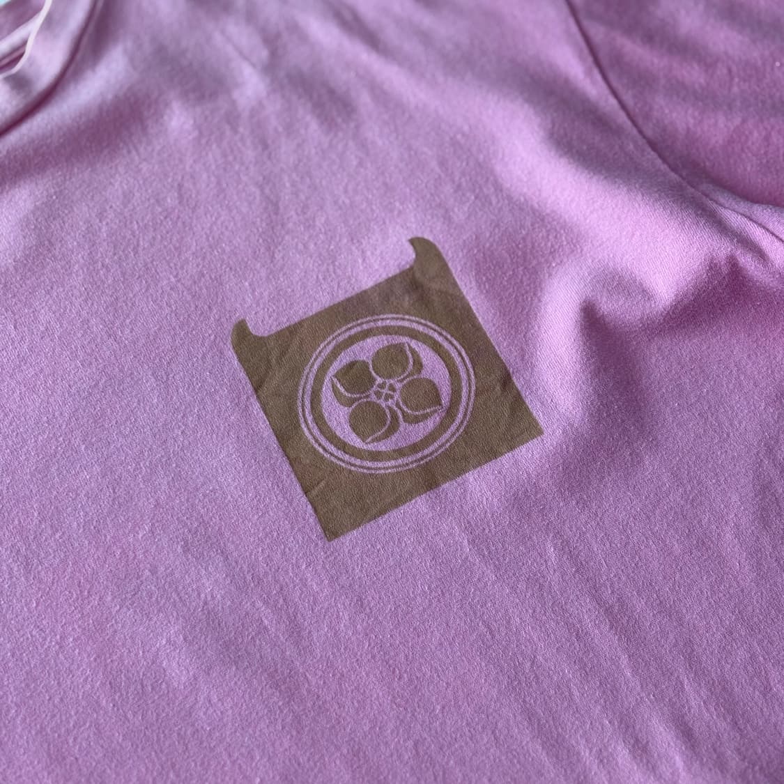 오니가시마(鬼ヶ島) 오리엔탈 피닉스 그래픽 핑크 티셔츠 상품이미지4