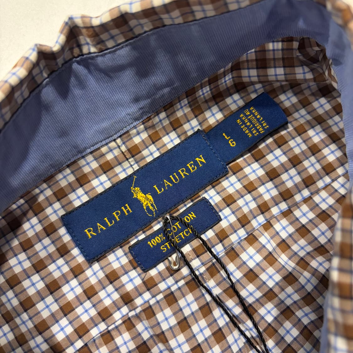 [L] 폴로 랄프로렌 코튼 체크 셔츠 브라운 C939 상품이미지3