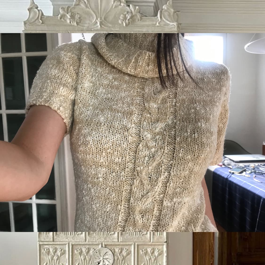 vintage high neck knit  상품이미지1