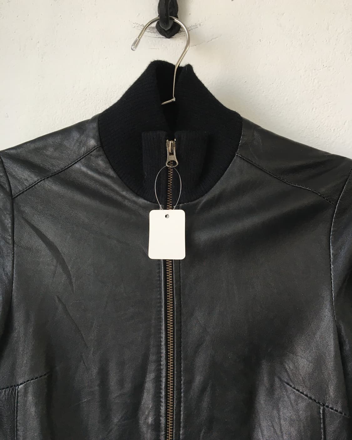 Lamb leather bomber jacket 상품이미지5