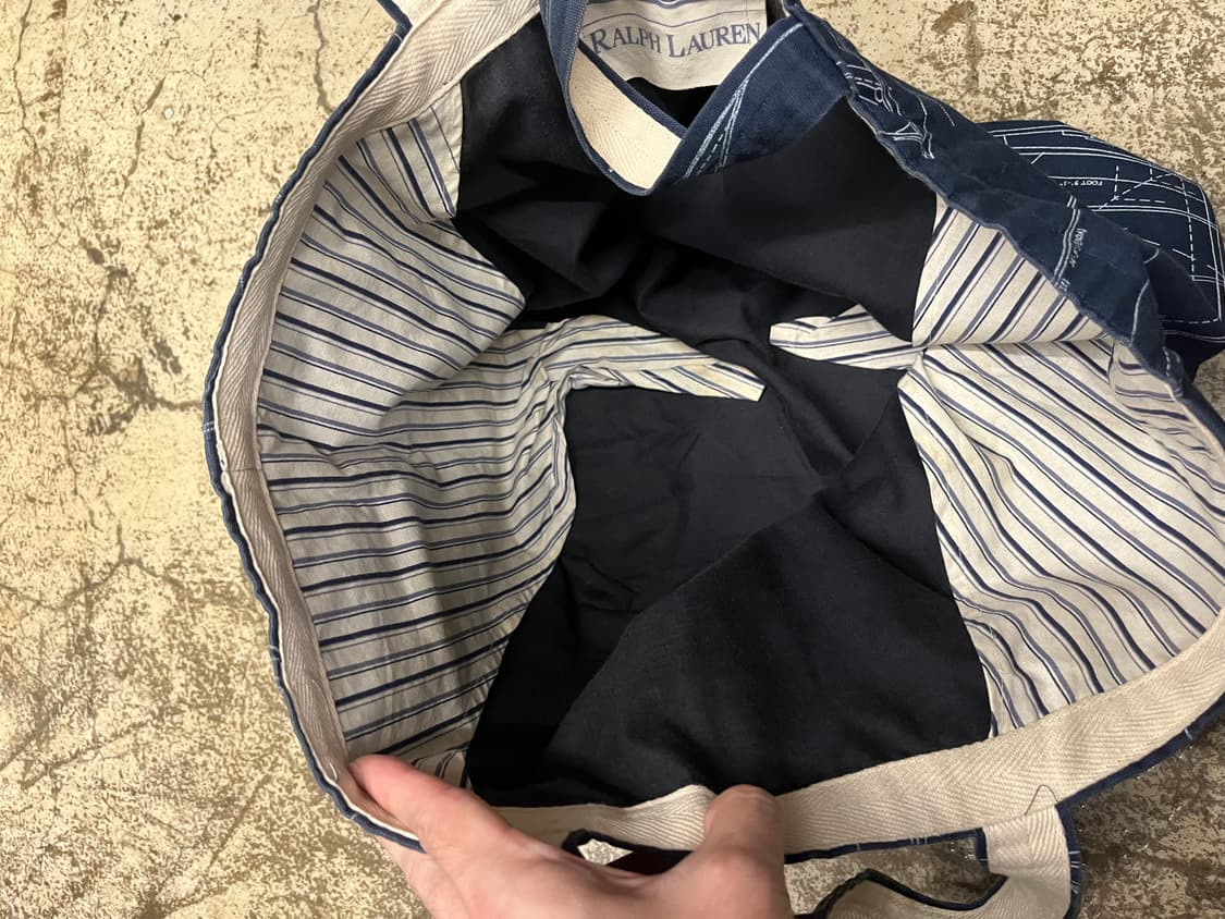 폴로 랄프로렌 네이비 보트 프린트 토트백 상품이미지7