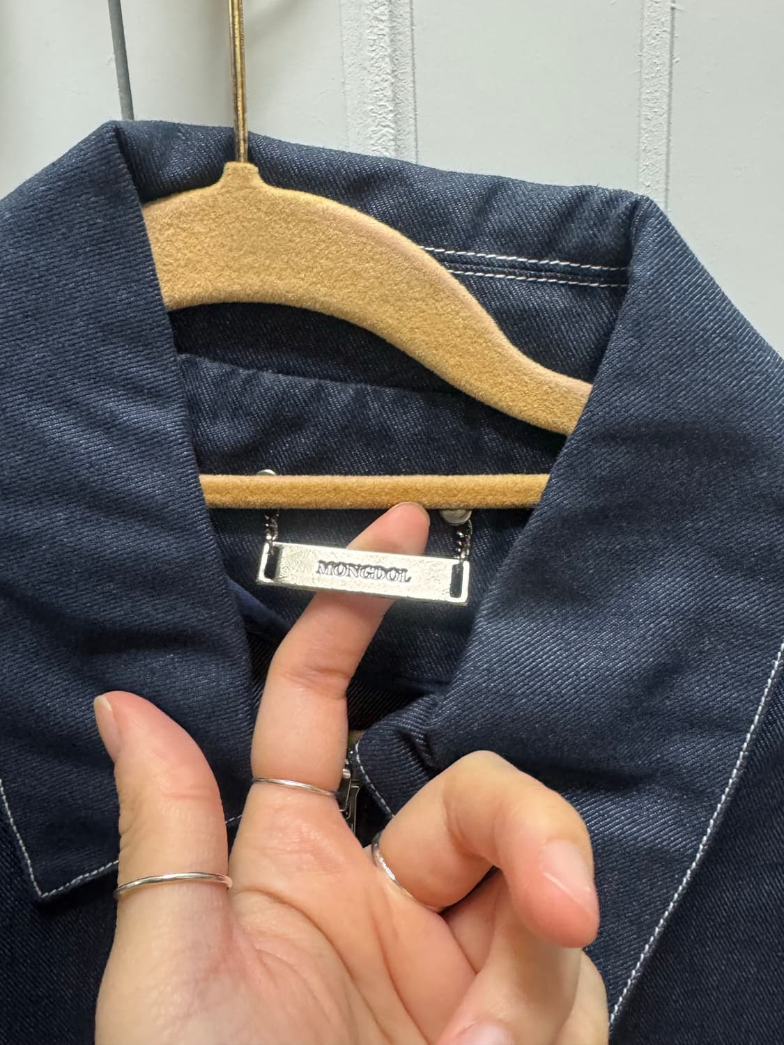 몽돌 미니멀 집업 크롭자켓 투웨이지퍼 상품이미지6