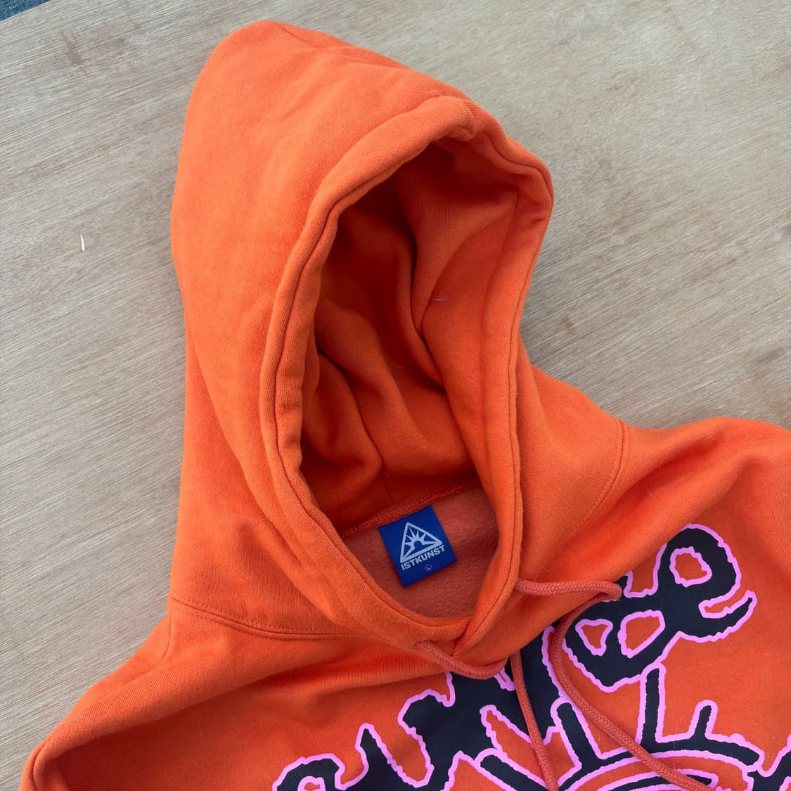ISTKUNST Graphic Logo Hoodie Orange 상품이미지4