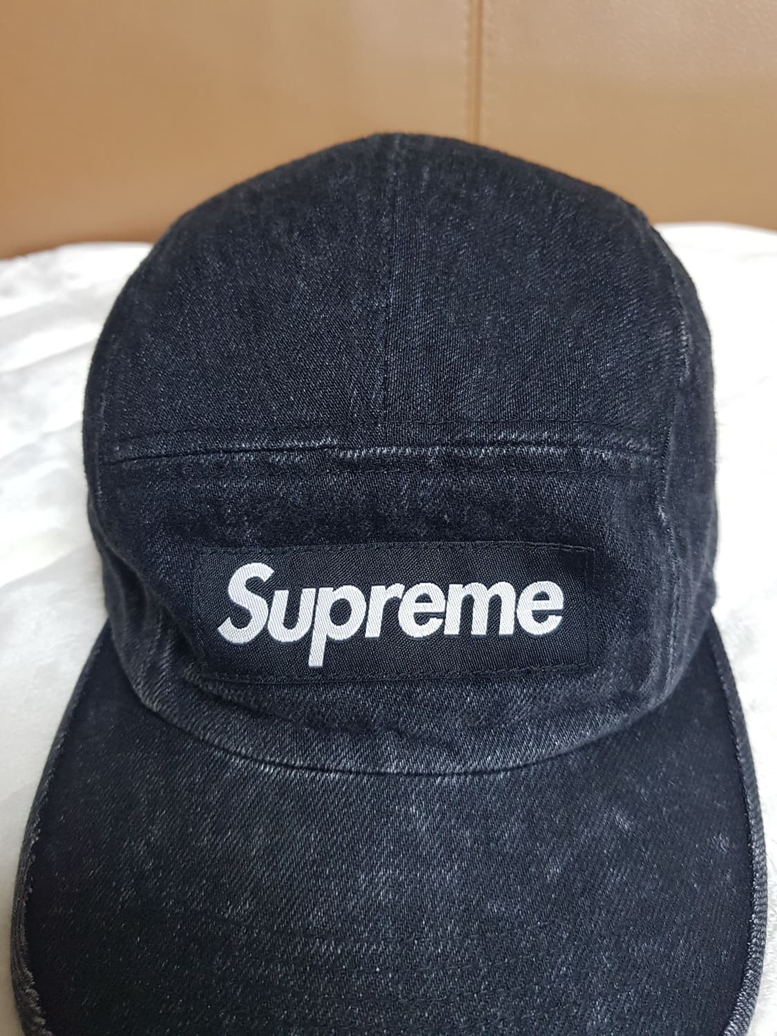 슈프림 데님 캠프캡 모자 볼캡 블랙 24SS 상품이미지5