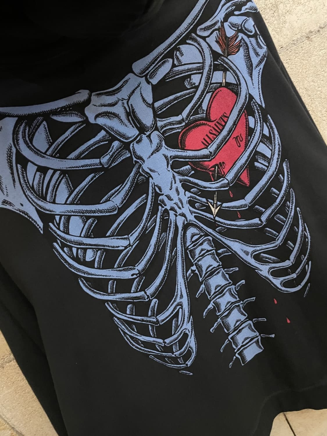 올세인츠 블리딩 하트 그래픽 후드 티셔츠  상품이미지2